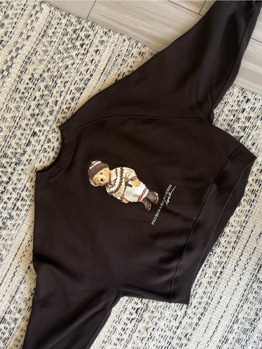 Polo by Ralph Lauren Brown Knit Sweater with Blue Tag - Picture 2 of 5